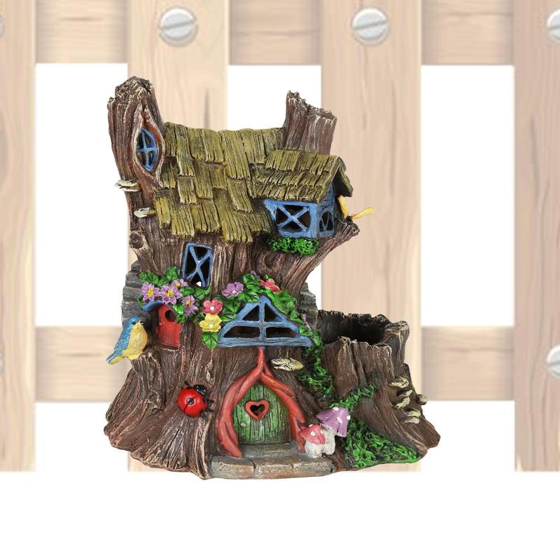 Kids Outdoor Fairy Garden - Pohon dekorasi wajah luar ruangan, kayu