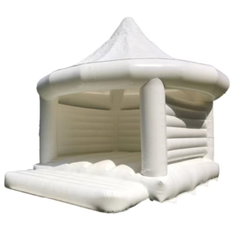 Kids Outdoor House - Rumah Loncat Tiup Putih untuk Pernikahan,