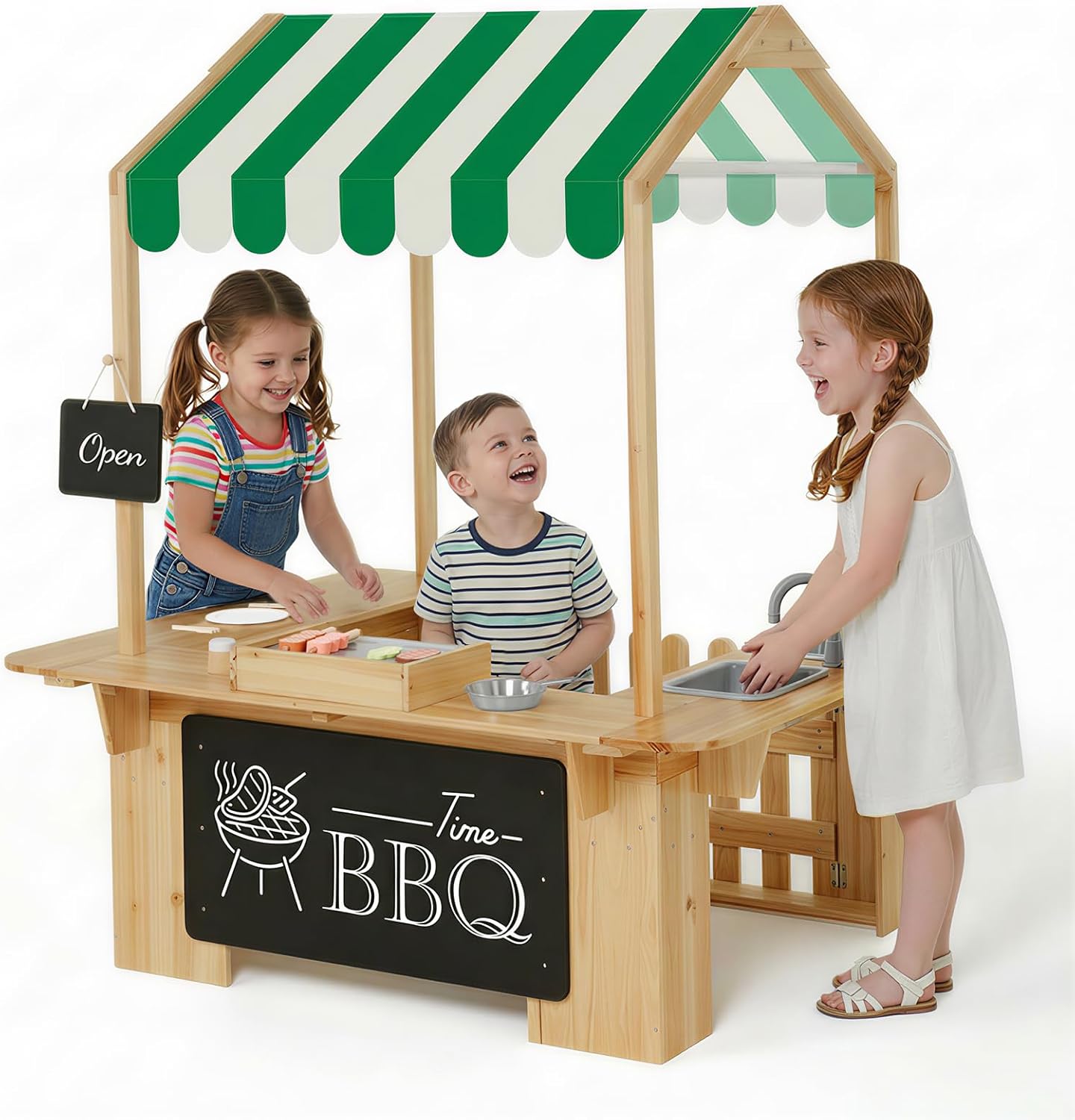 Kids Outdoor Mud Kitchen - Rumah Bermain Anak di Luar Ruangan,
