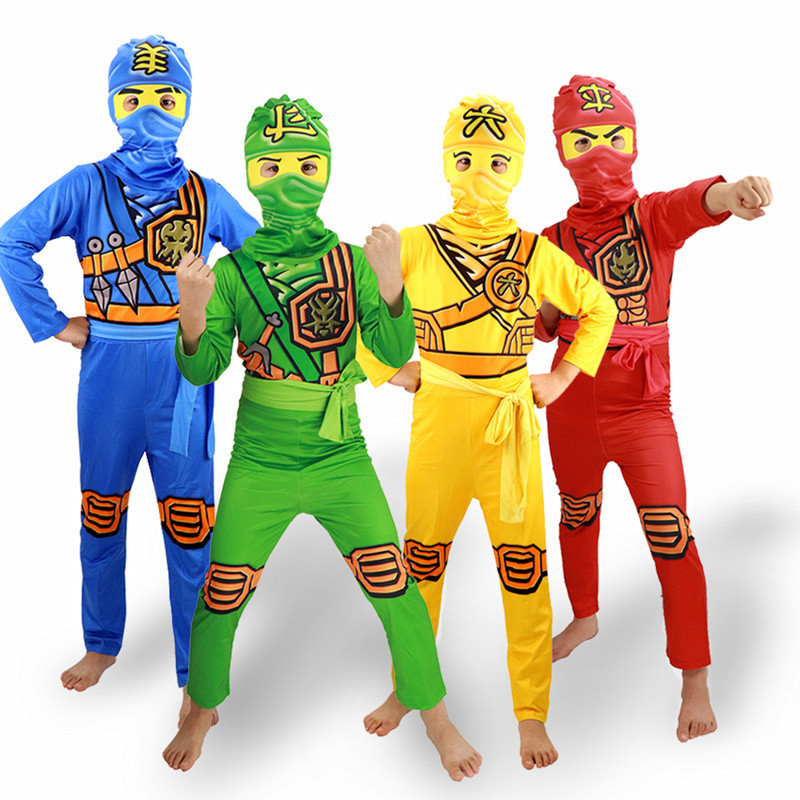 Kids Outdoor Ninja Warrior Course - Kostum Ninja anak, pakaian Samurai mewah,