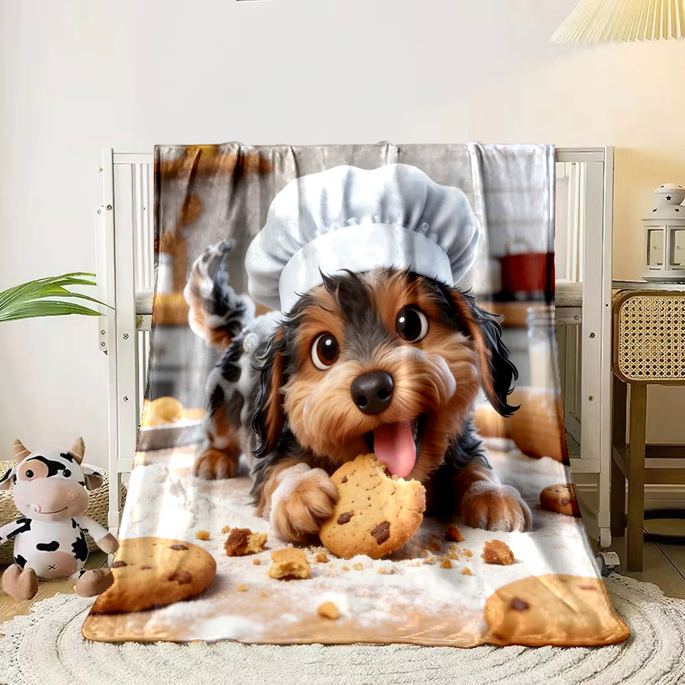 Outdoor Kids Yorkshire - 1 Buah Selimut Motif Yorkshire Terrier