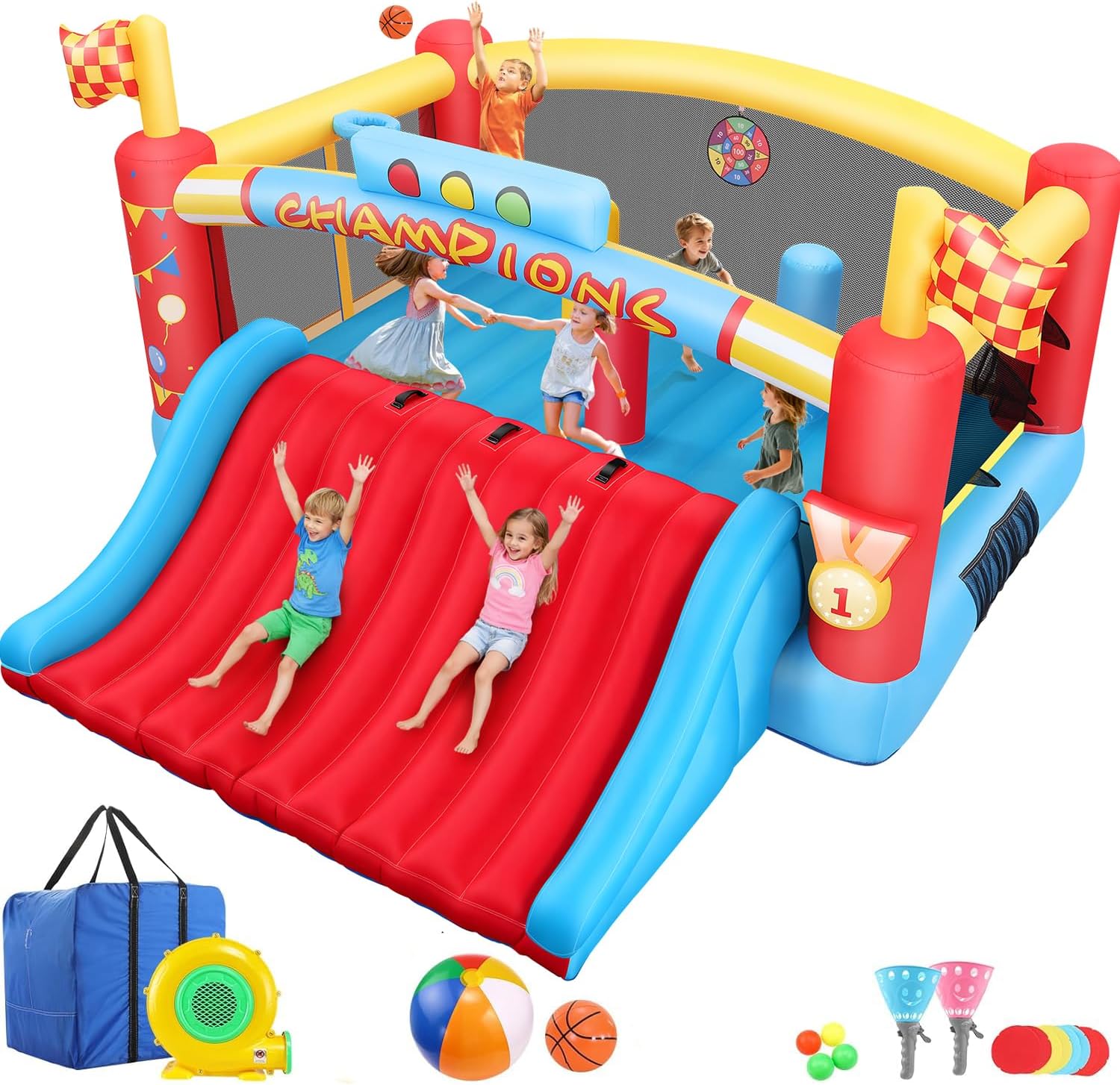 Kids Outdoor House - Rumah Loncat Tiup Besar untuk Anak-Anak