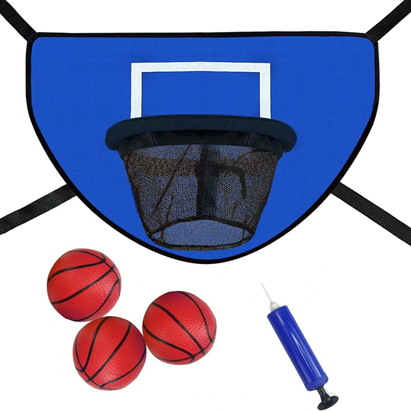 Kids Outdoor Basketball Hoop - Trampolin Kit simpai basket, dengan pompa