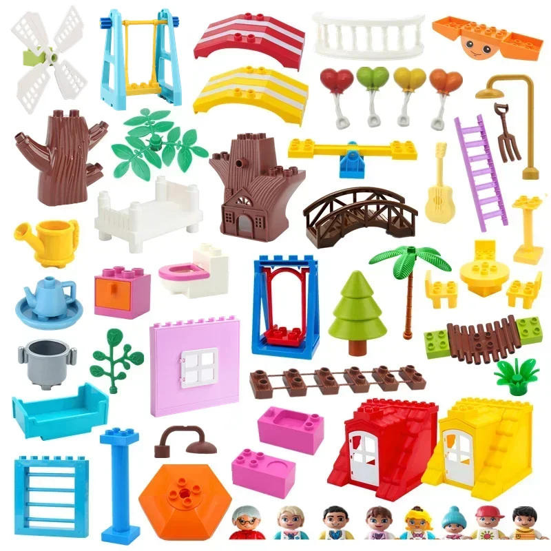 Kids Outdoor Daybed - Blok Bangunan Ukuran Besar Kompatibel dengan