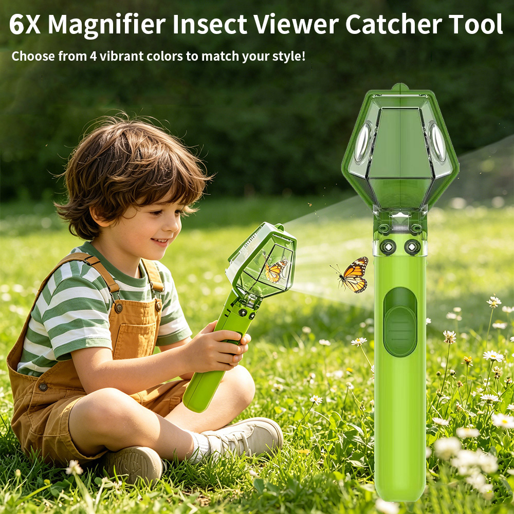 Kids Outdoor Education - Kotak Pengamat Serangga 6X Magnifier untuk