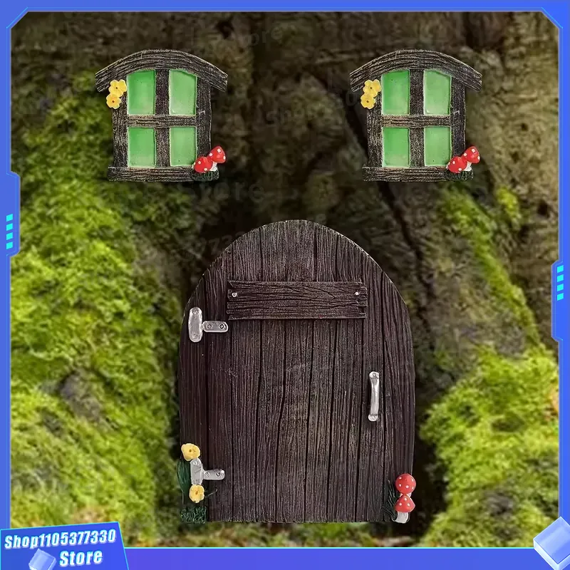 Kids Outdoor Fairy Garden - Patung Pintu Peri Miniatur dengan Desain