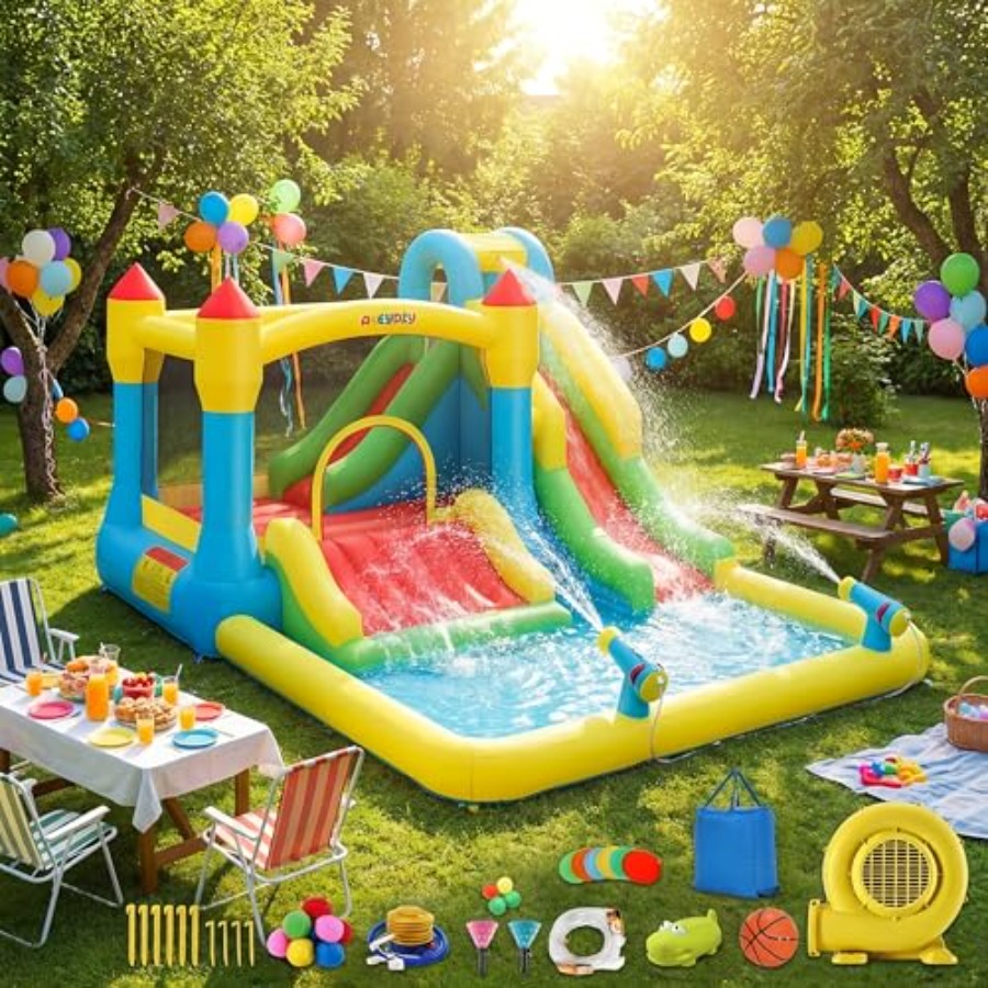 Rumah mainan air tiup outdoor/ - Kids Outdoor House ulasan dan harga