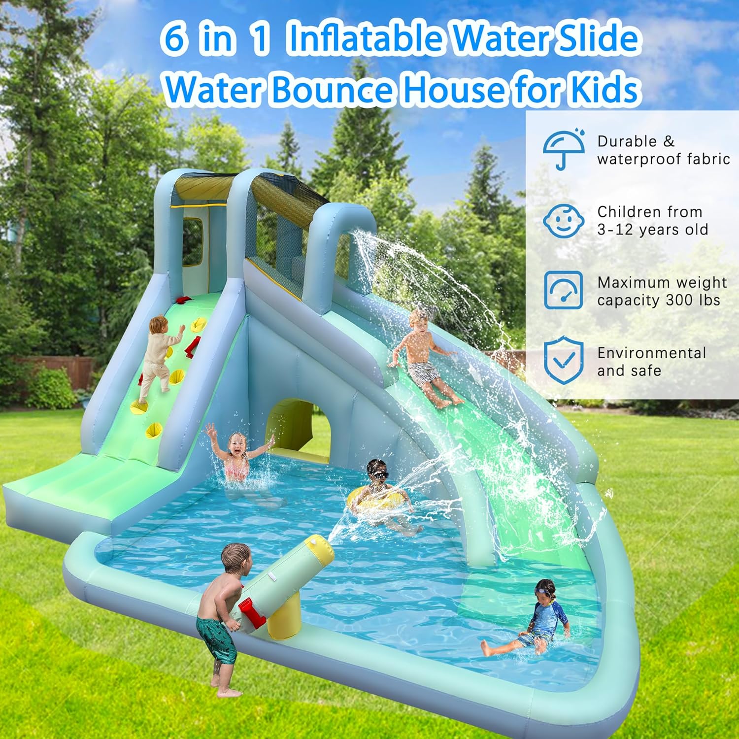 Kolam Renang Tiup Anak 6-in-1, - Kids Outdoor House ulasan dan harga