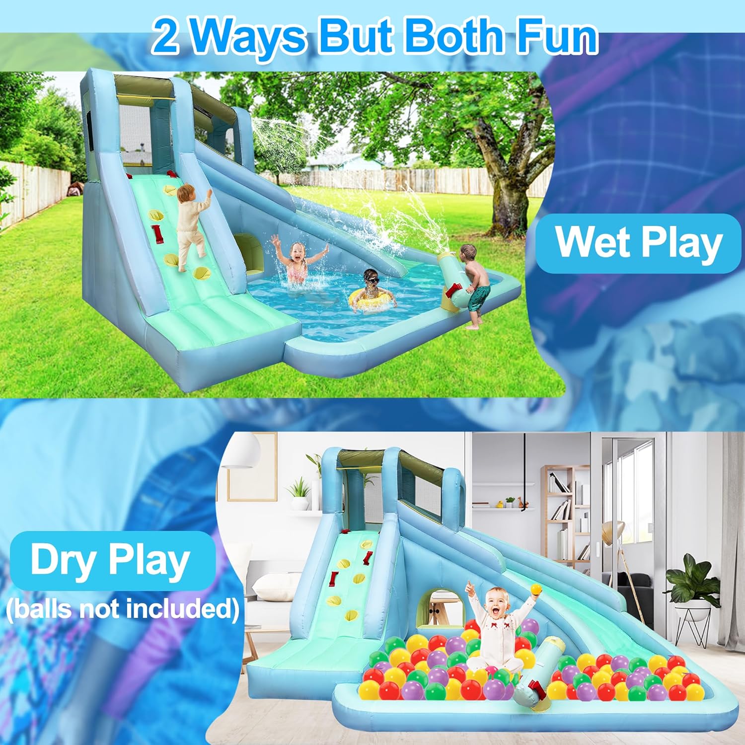 Kolam Renang Tiup Anak 6-in-1, - Kids Outdoor House ulasan dan harga
