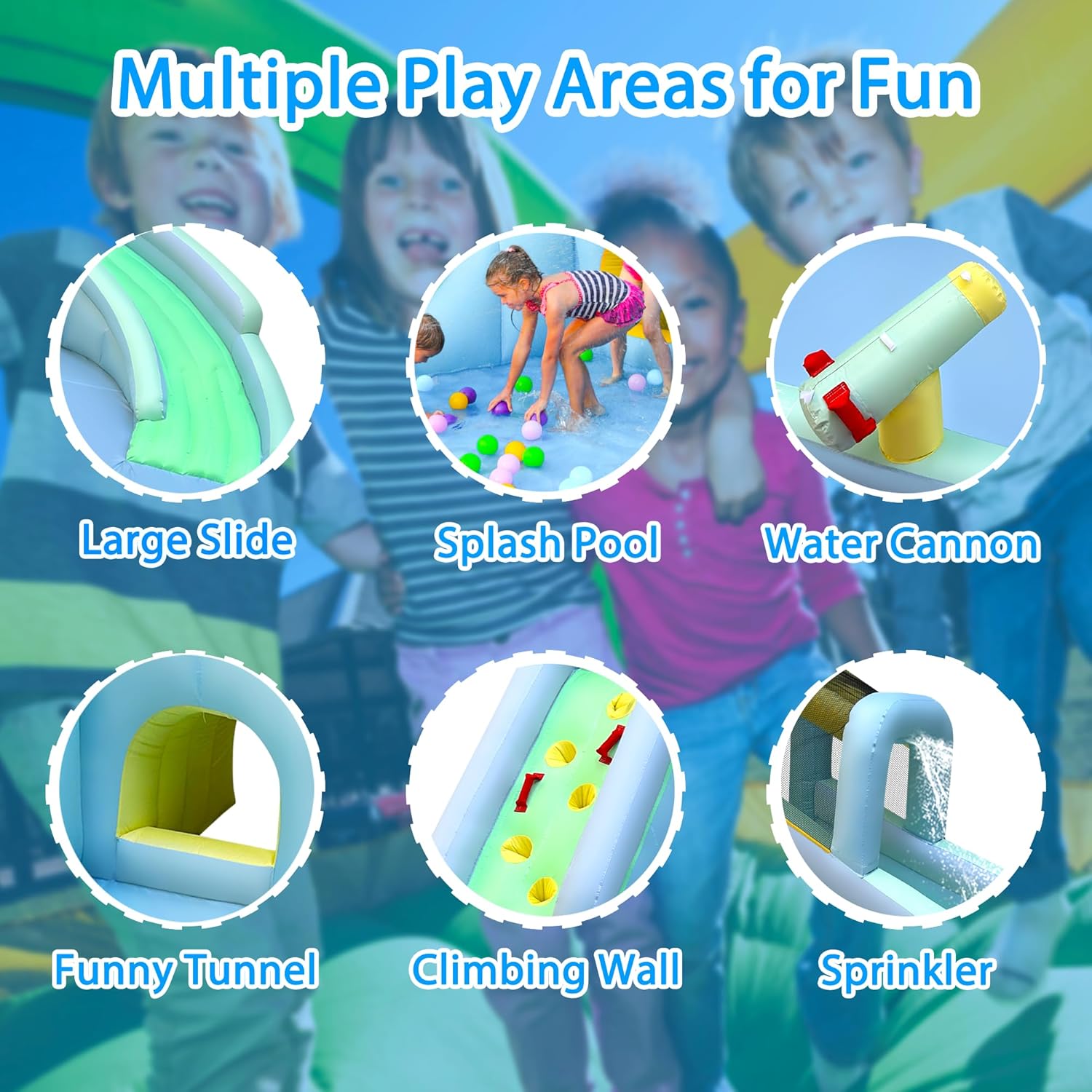 Kolam Renang Tiup Anak 6-in-1, - Kids Outdoor House ulasan dan harga