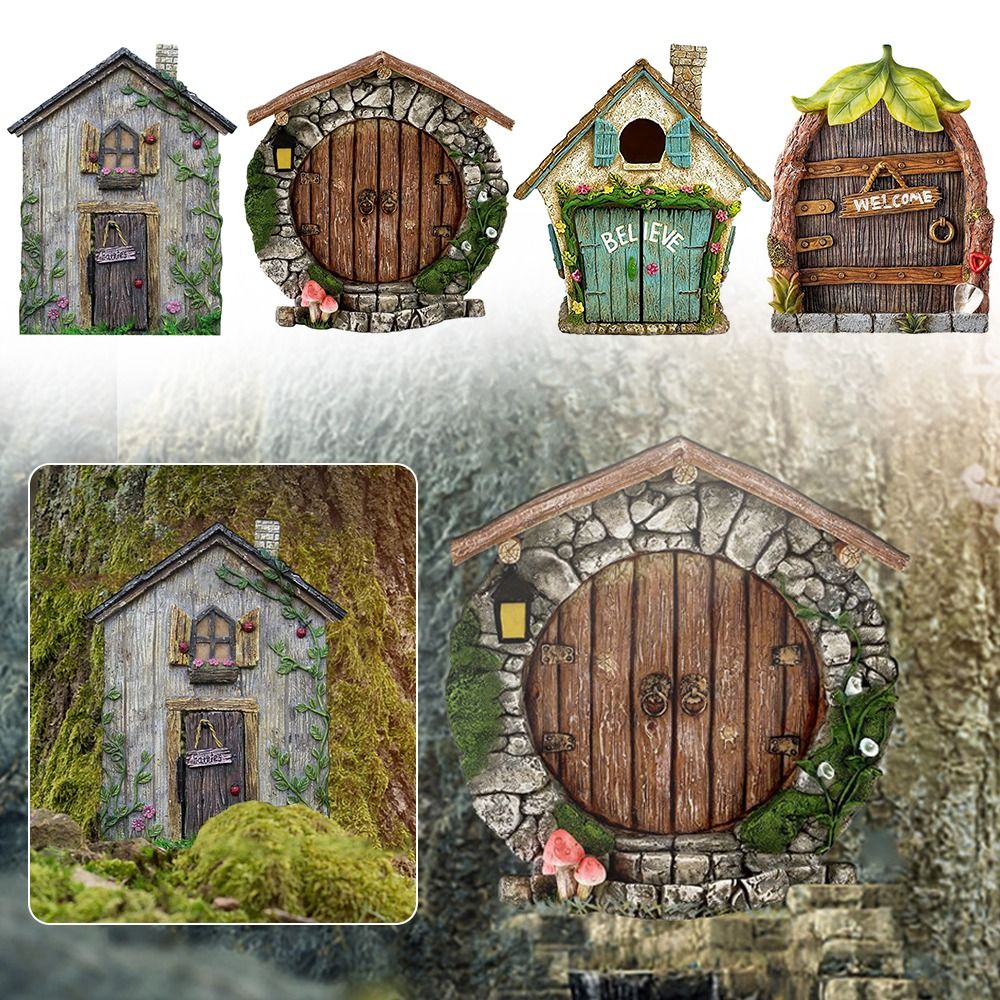 Miniatur peri hiasan kayu, pat - Kids Outdoor Fairy Garden ulasan dan harga