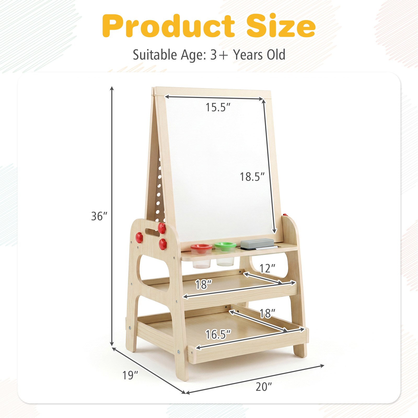 Meja Lukis 2-in-1 untuk Anak-a - Kids Outdoor Easel ulasan dan harga
