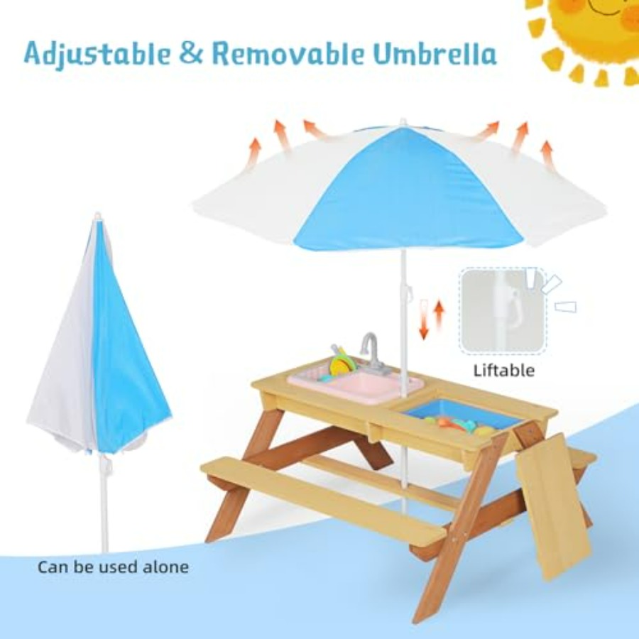 Meja piknik anak-anak untuk lu - Kids Outdoor Sink ulasan dan harga