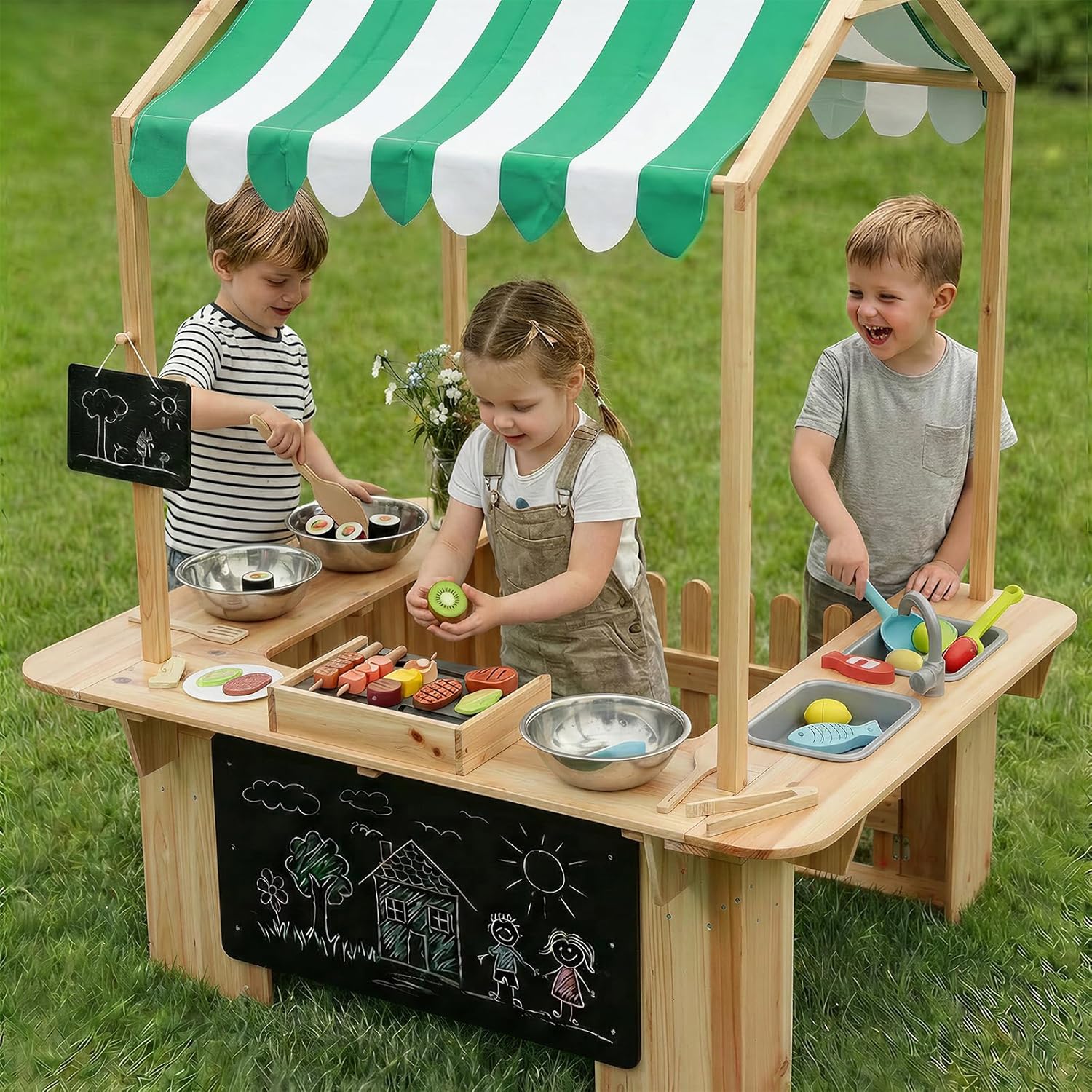 Rumah Bermain Anak di Luar Rua - Kids Outdoor Mud Kitchen ulasan dan harga