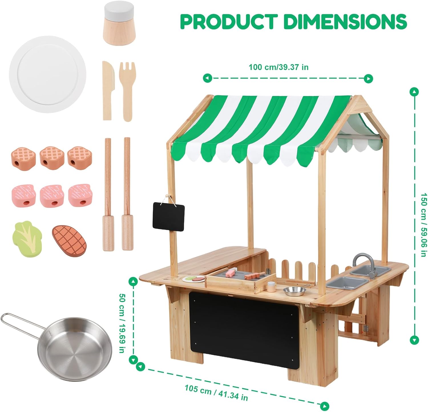 Rumah Bermain Anak di Luar Rua - Kids Outdoor Mud Kitchen ulasan dan harga
