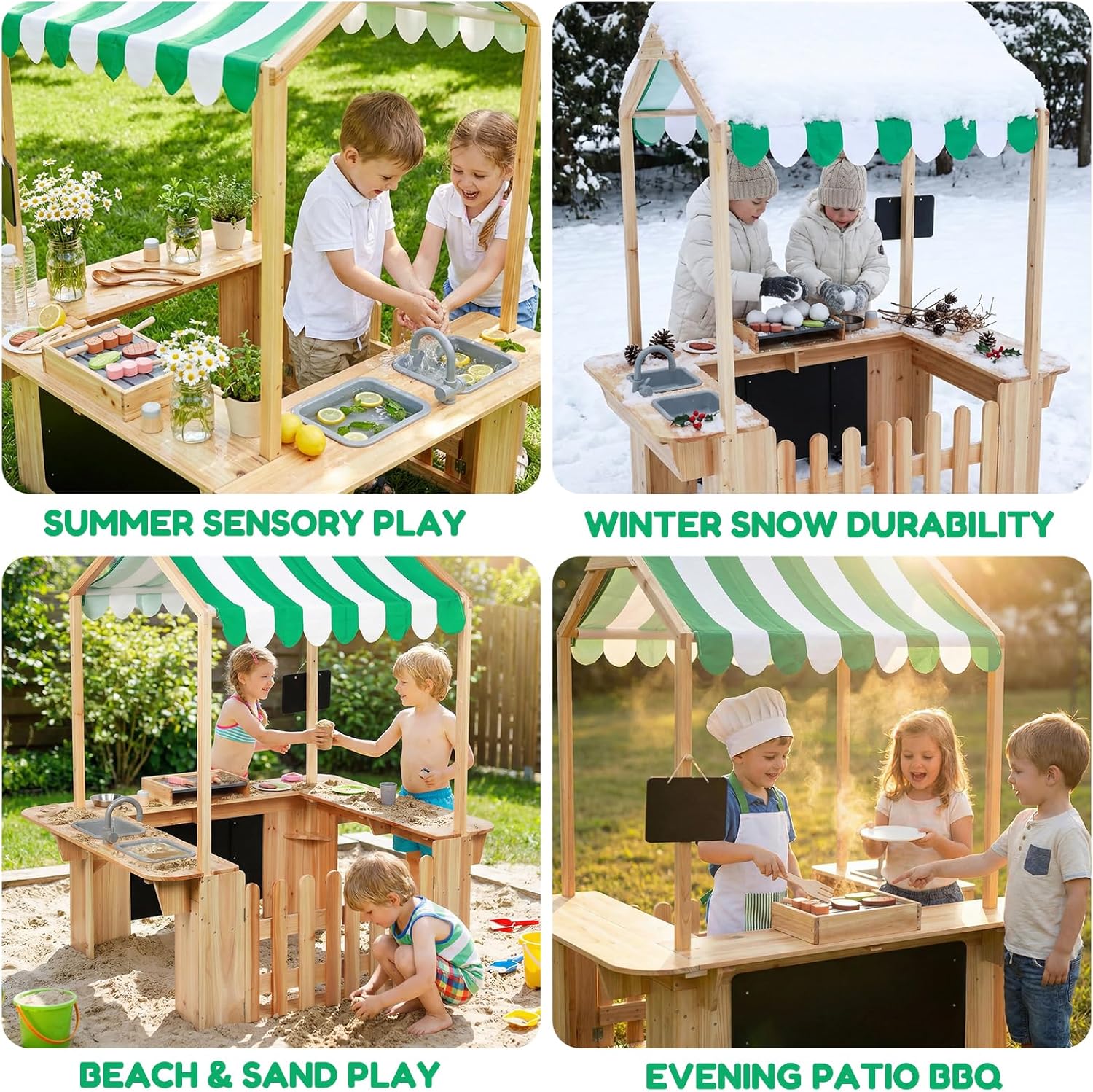Rumah Bermain Anak di Luar Rua - Kids Outdoor Mud Kitchen ulasan dan harga