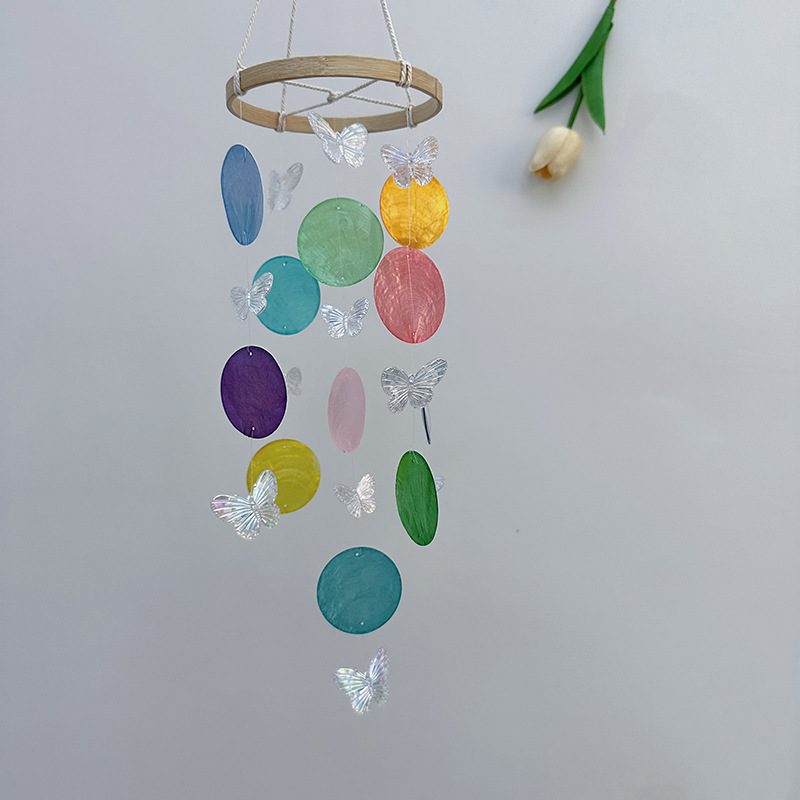Lonceng Angin Kerang Kupu-kupu - Kids Outdoor Fairy Garden ulasan dan harga