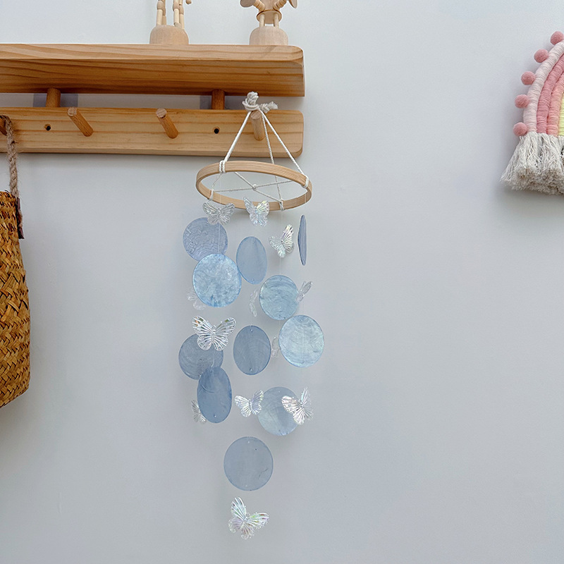 Lonceng Angin Kerang Kupu-kupu - Kids Outdoor Fairy Garden ulasan dan harga