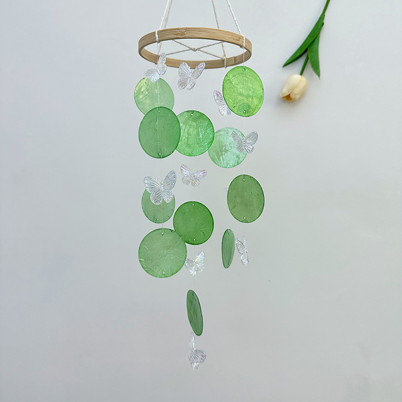 Lonceng Angin Kerang Kupu-kupu - Kids Outdoor Fairy Garden ulasan dan harga