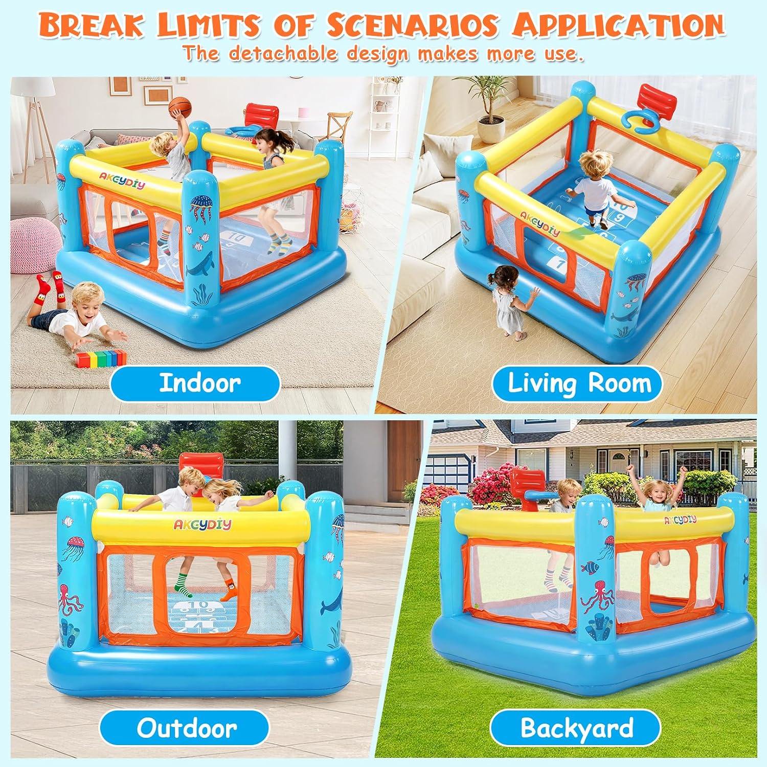 Rumah Loncat, Rumah Loncat Tiu - Kids Outdoor House ulasan dan harga