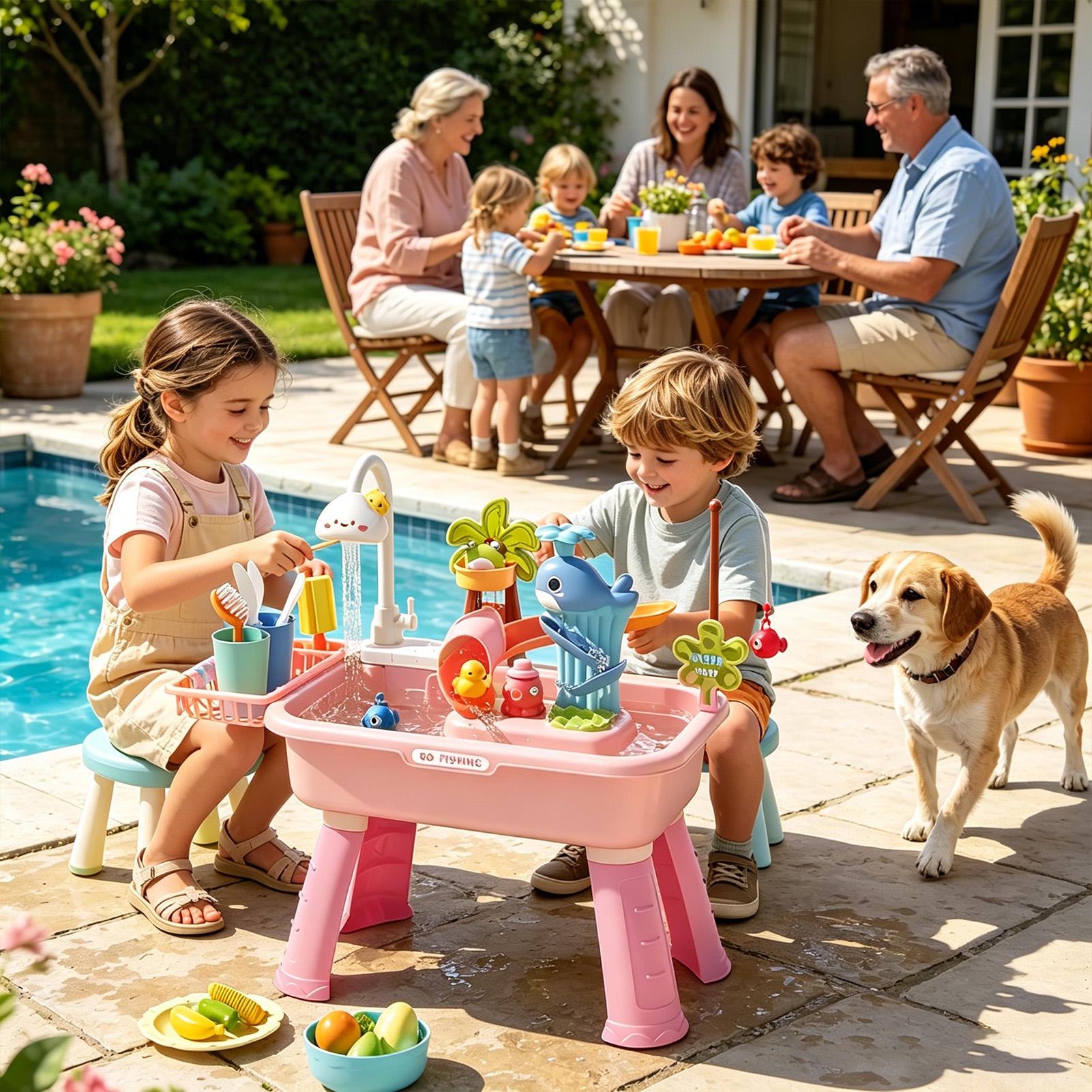 Meja Air Anak dengan Pompa, Me - Kids Outdoor Sink ulasan dan harga
