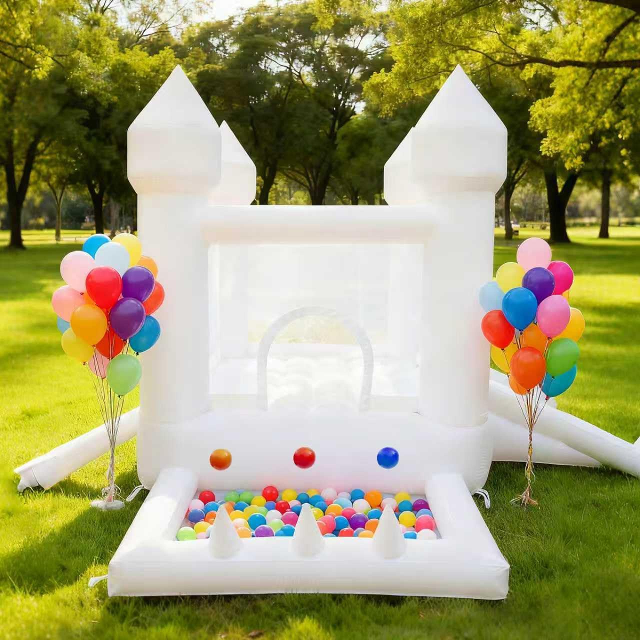 Rumah Loncat Putih, Istana Lon - Kids Outdoor House ulasan dan harga