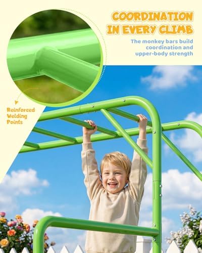 Set Permainan Monyet Bar Luar  - Kids Outdoor Monkey Bars ulasan dan harga