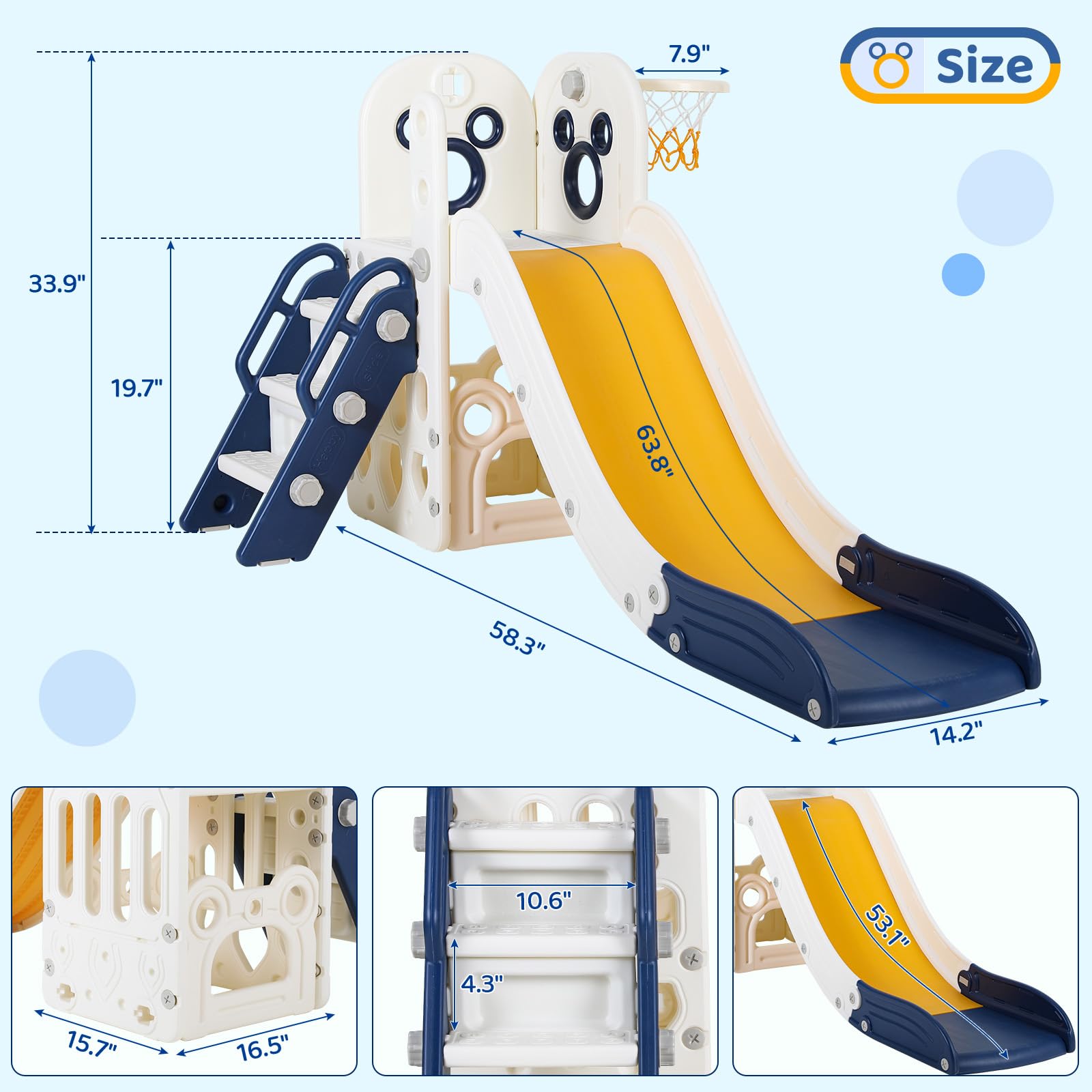 Set Permainan Seluncuran Anak  - Kids Outdoor Basketball Hoop ulasan dan harga