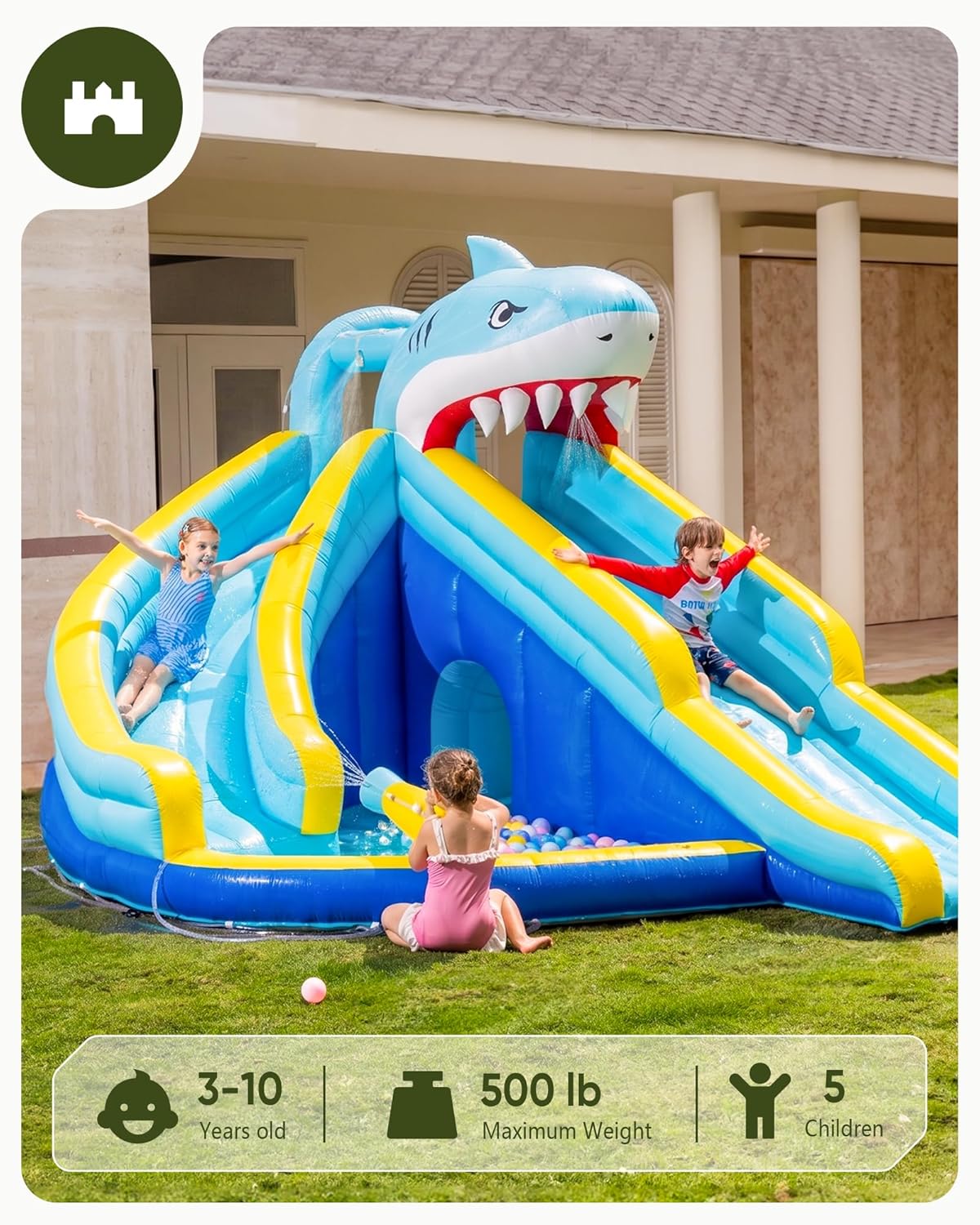 Perosotan Air Tiup Anak-Anak u - Kids Outdoor House ulasan dan harga