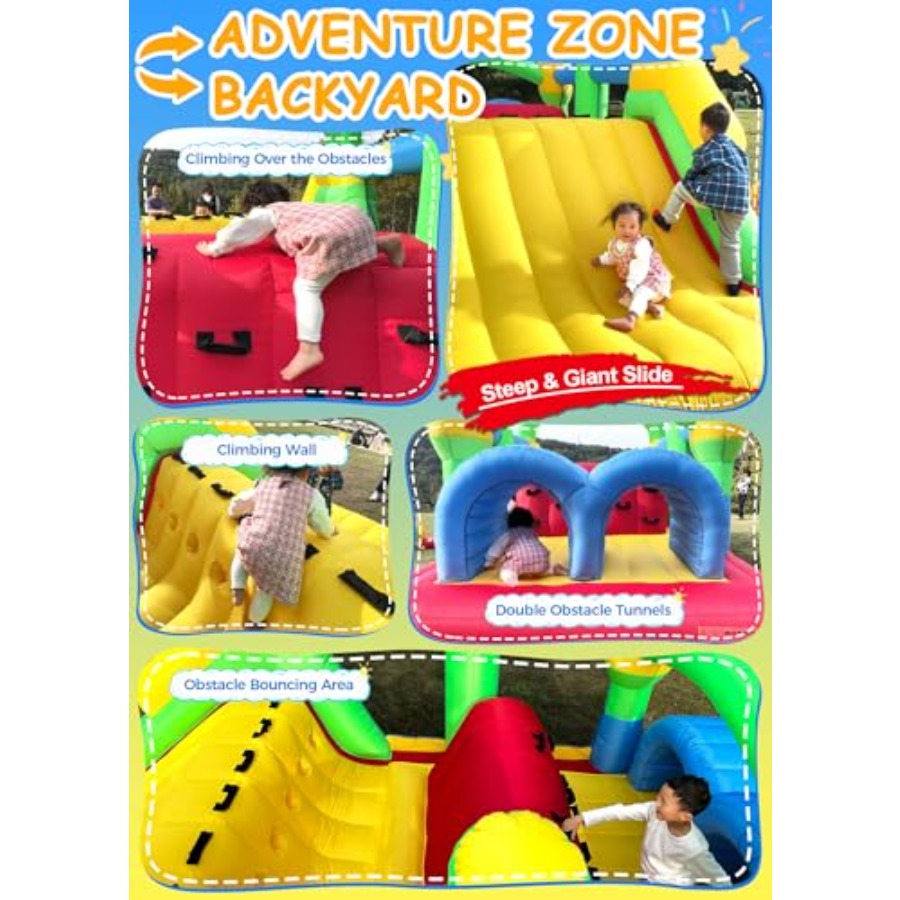 Rumah balon tiup luar ruangan  - Kids Outdoor House ulasan dan harga