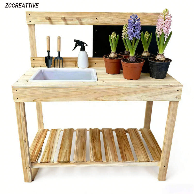 ZCCREATTIVE Meja Kerja Kayu An - Kids Outdoor Mud Table ulasan dan harga