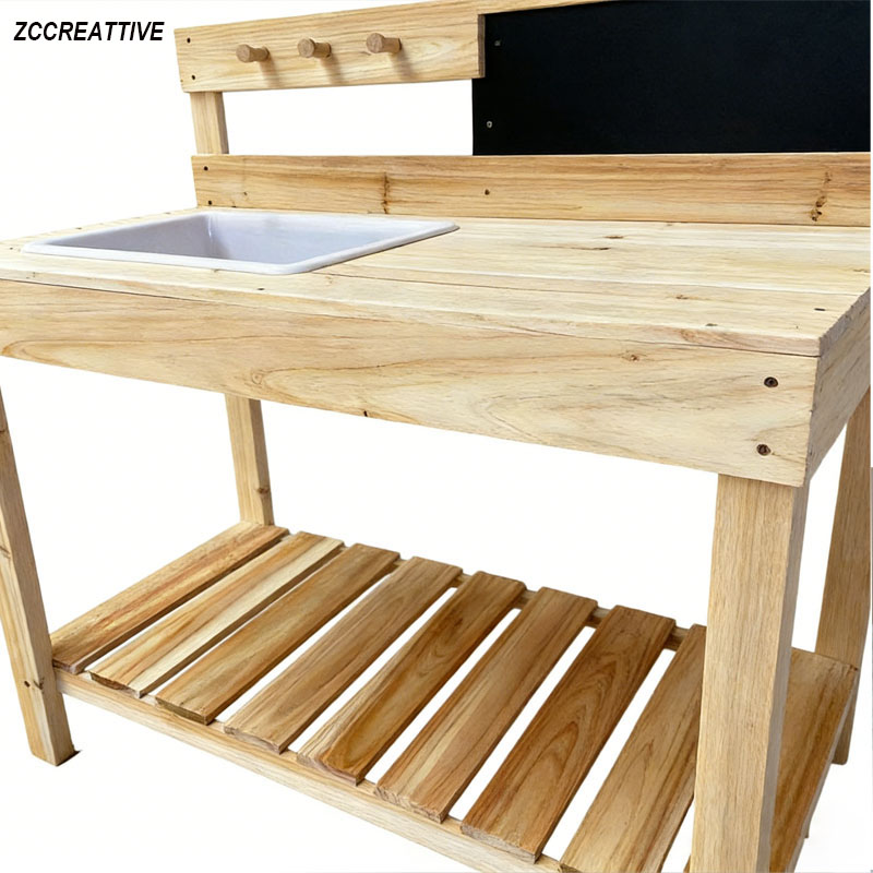 ZCCREATTIVE Meja Kerja Kayu An - Kids Outdoor Mud Table ulasan dan harga