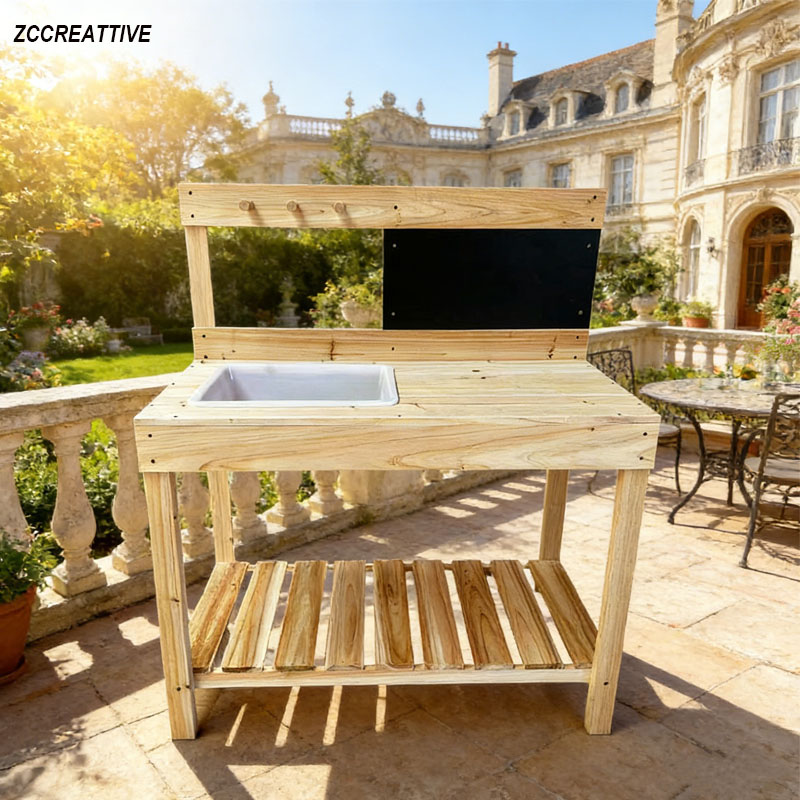 ZCCREATTIVE Meja Kerja Kayu An - Kids Outdoor Mud Table ulasan dan harga