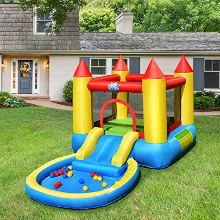 Rumah mainan tiup untuk anak u - Kids Outdoor House ulasan dan harga