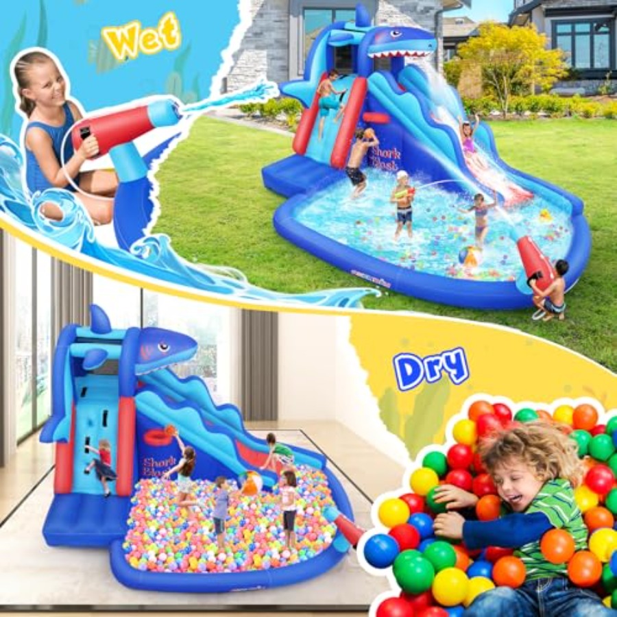 Perosotan air tiup outdoor/ind - Kids Outdoor House ulasan dan harga