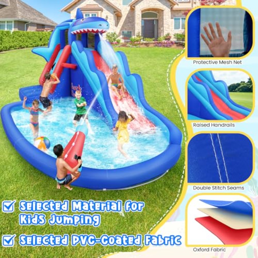 Perosotan air tiup outdoor/ind - Kids Outdoor House ulasan dan harga
