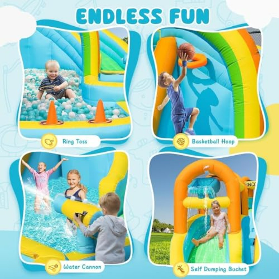 Perosotan air tiup luar ruanga - Kids Outdoor Basketball Hoop ulasan dan harga