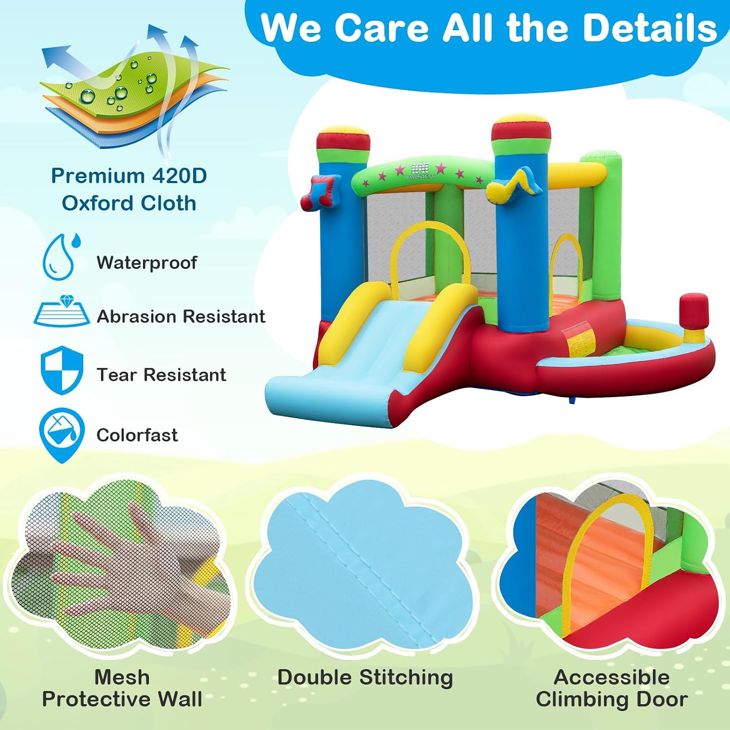 Rumah Loncat Tiup dengan Kolam - Kids Outdoor House ulasan dan harga