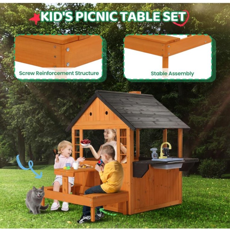 Rumah Mainan Kayu Anak untuk L - Kids Outdoor Sink ulasan dan harga