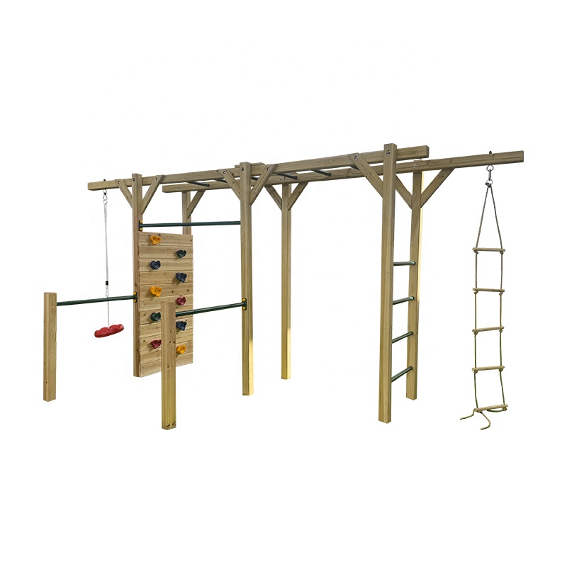 Peralatan Kebugaran Kayu 6 in  - Kids Outdoor Monkey Bars ulasan dan harga