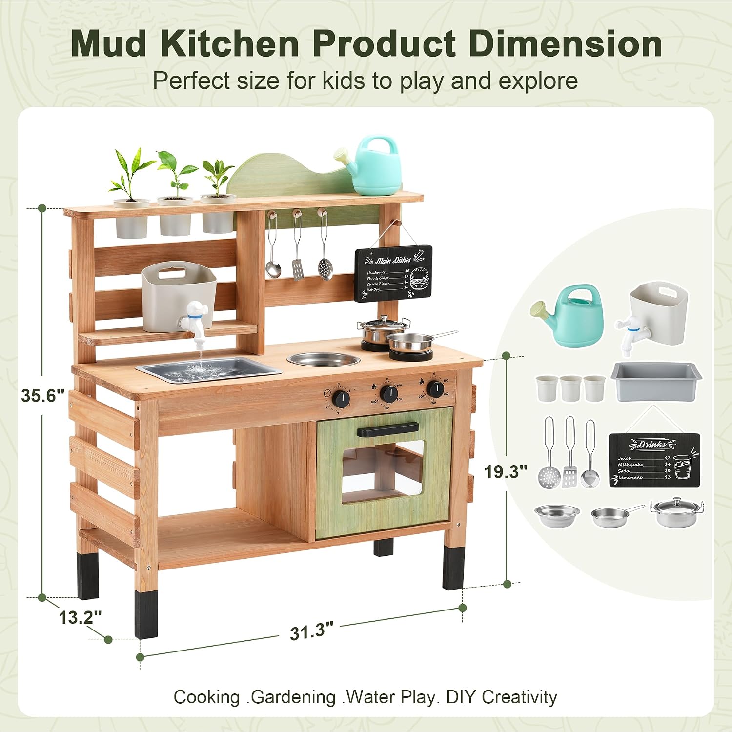 OLLIKIVI Dapur Bermain Luar Ru - Kids Outdoor Sink ulasan dan harga