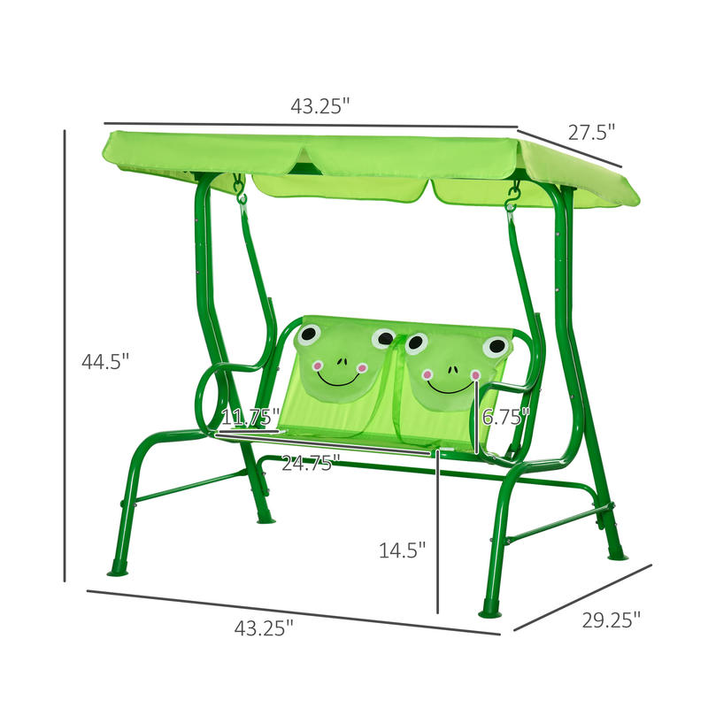 Ayunan Teras Anak Outsunny, Ay - Kids Outdoor Swing Chair ulasan dan harga