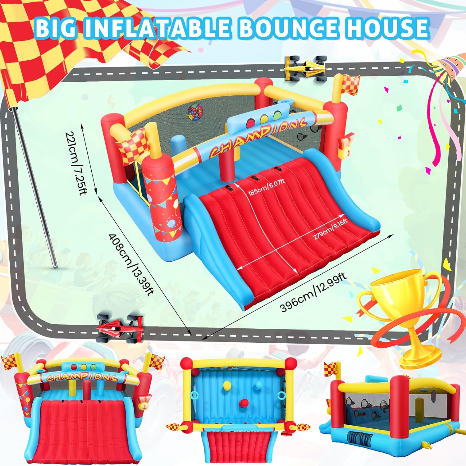 Rumah Loncat Tiup Besar untuk  - Kids Outdoor House ulasan dan harga