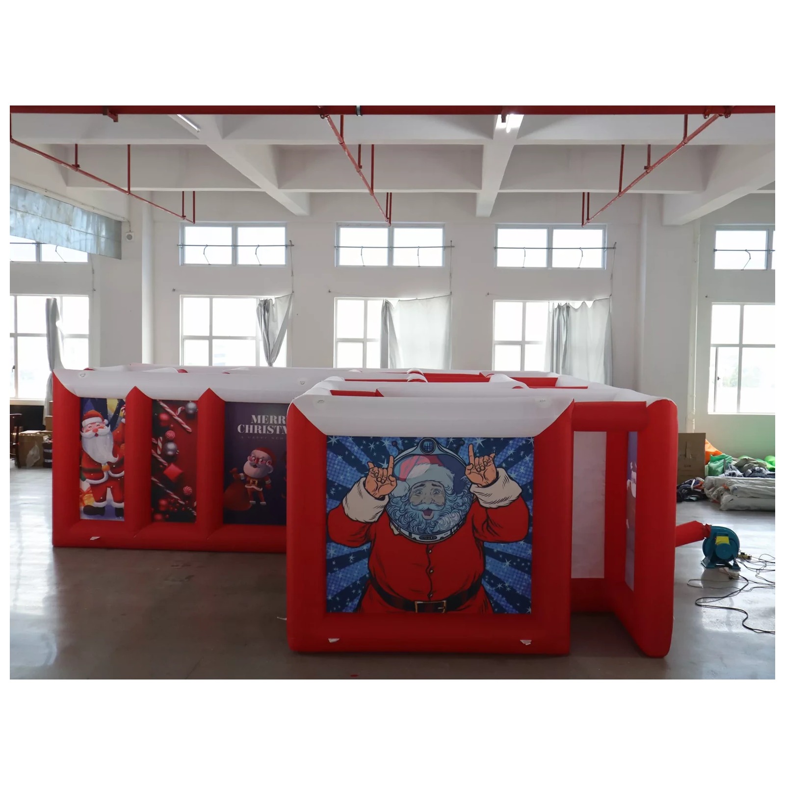 Labirin Tiup Atap Datar Merah  - Outdoor Games For Kids ulasan dan harga