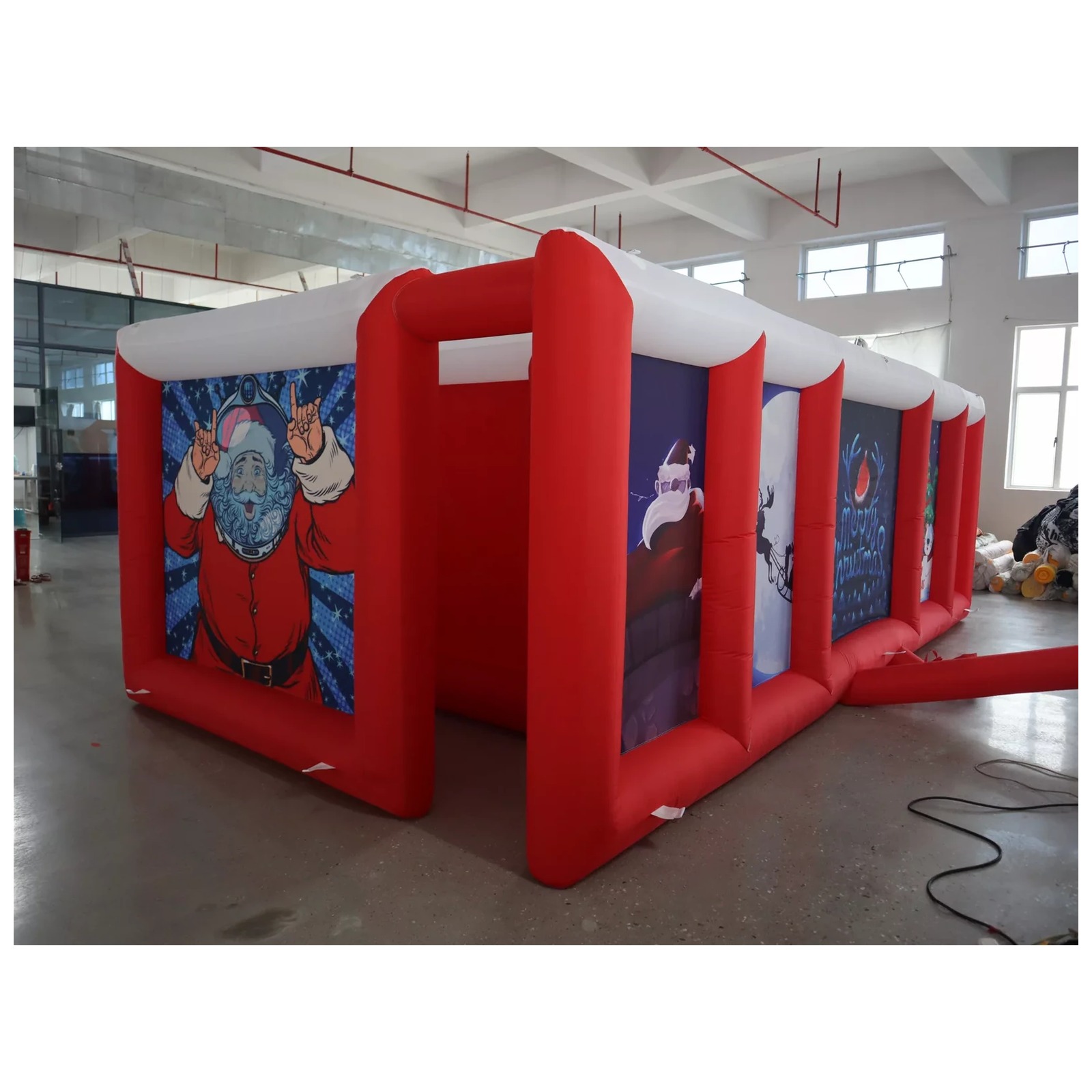 Labirin Tiup Atap Datar Merah  - Outdoor Games For Kids ulasan dan harga